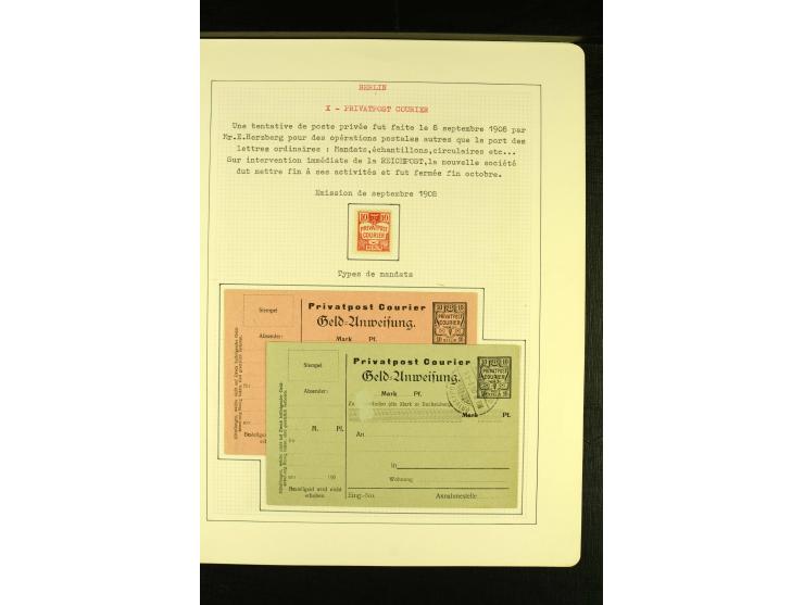  Privatpost Courier: 1906, interessante ungebrauchte Sammlung inkl. Ganzsachen, gute Erhaltung