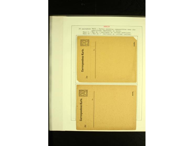 BERLIN: Brief-und Druckschriften-Expedition 1873, interessante ungebrauchte und gestempelte Sammlung mit 9 Ganzsachen bzw. Br