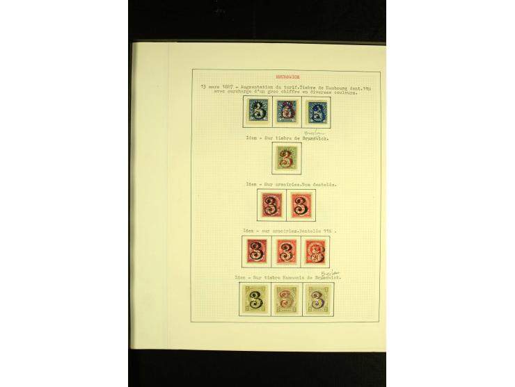 BRAUNSCHWEIG: 1886/95, umfangreiche ungebrauchte und gestempelte Sammlung, dabei viele Besonderheiten wie Kehrdrucke, verschi