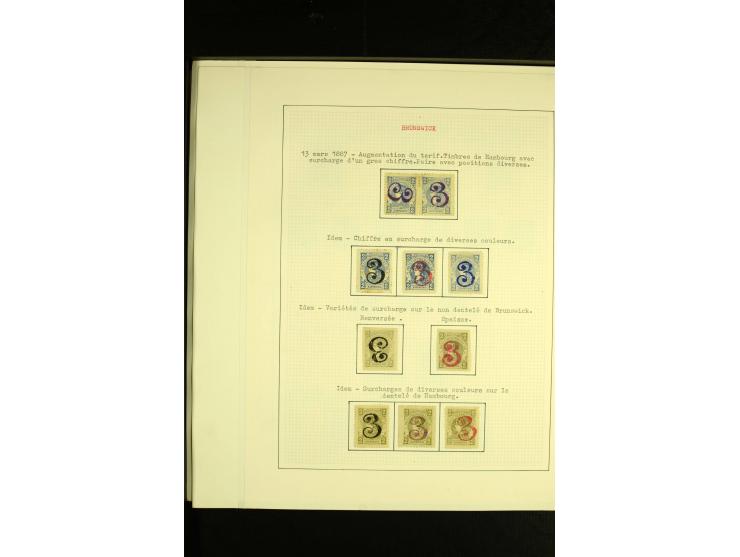 BRAUNSCHWEIG: 1886/95, umfangreiche ungebrauchte und gestempelte Sammlung, dabei viele Besonderheiten wie Kehrdrucke, verschi