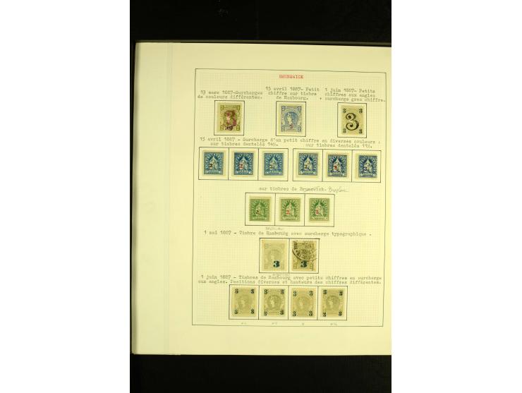 BRAUNSCHWEIG: 1886/95, umfangreiche ungebrauchte und gestempelte Sammlung, dabei viele Besonderheiten wie Kehrdrucke, verschi