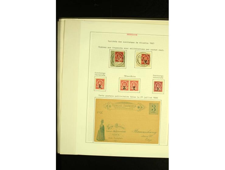 BRAUNSCHWEIG: 1886/95, umfangreiche ungebrauchte und gestempelte Sammlung, dabei viele Besonderheiten wie Kehrdrucke, verschi