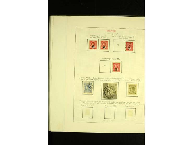 BRAUNSCHWEIG: 1886/95, umfangreiche ungebrauchte und gestempelte Sammlung, dabei viele Besonderheiten wie Kehrdrucke, verschi