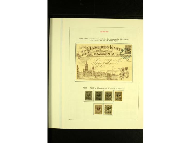 CHEMNITZ: Hammonia 1887/98, ungebrauchte und gestempelte Sammlung mit Farbproben, Ganzsachen und einigen Nachdrucke, sauber a