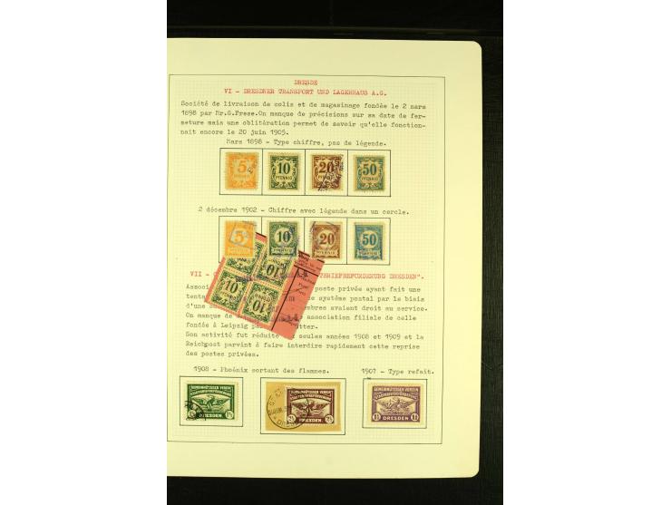 Transport- und Lagerhaus-A-G. und Gemeinnütziger Verein Stadtbriefbeförderung, kleine gestempelte Sammlung, dabei 10 Pfg. mit