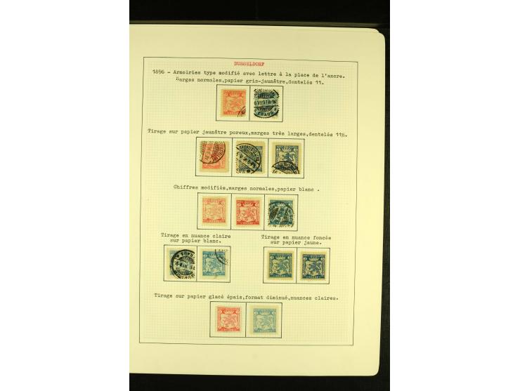 DÜSSELDORF: 1894/98, ungebrauchte und gestempelte Sammlung inkl. Ganzsachen, gute Erhaltung