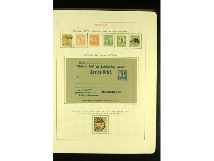DÜSSELDORF: 1894/98, ungebrauchte und gestempelte Sammlung inkl. Ganzsachen, gute Erhaltung
