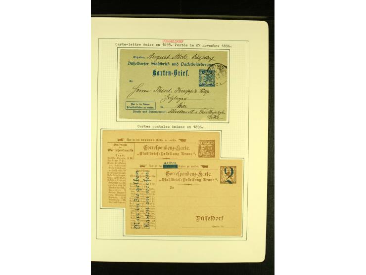 DÜSSELDORF: 1894/98, ungebrauchte und gestempelte Sammlung inkl. Ganzsachen, gute Erhaltung