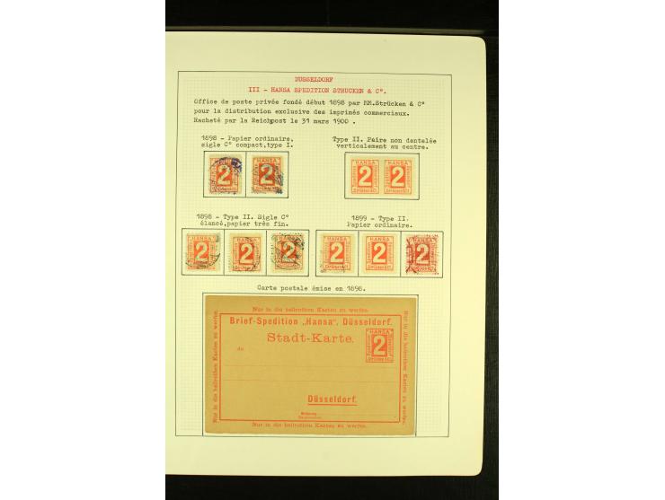 DÜSSELDORF: 1894/98, ungebrauchte und gestempelte Sammlung inkl. Ganzsachen, gute Erhaltung