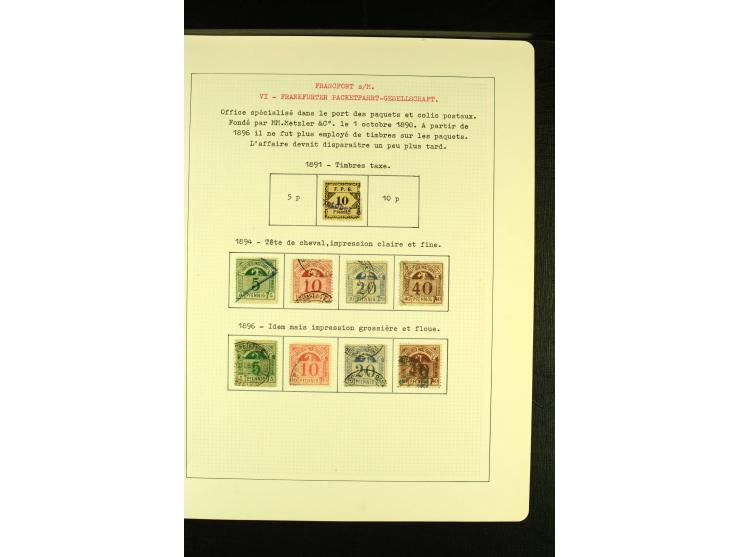Packetfahrt-Gesellschaft 1894, 5-40 Pfg. in beiden Auflagen, gestempelt, meist gute Erhaltung 