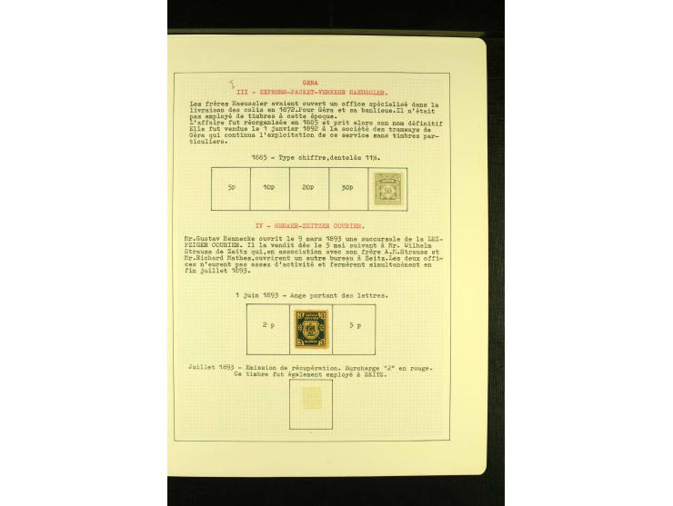 GERA 1885/97, ungebrauchte und gestempelte Sammlung mit 5 Ganzsachen, gute Erhaltung