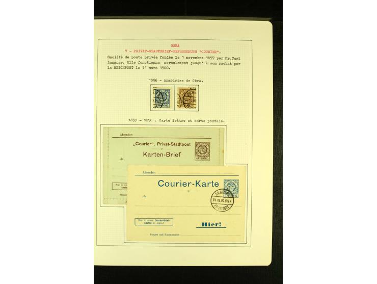 GERA 1885/97, ungebrauchte und gestempelte Sammlung mit 5 Ganzsachen, gute Erhaltung