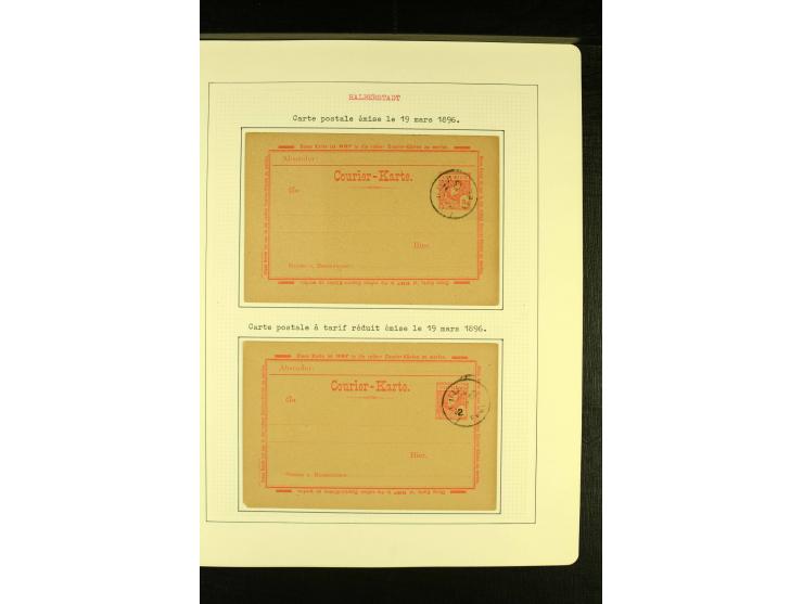 HALBERSTADT 1896, ungebrauchte und gestempelte Sammlung mit 4 Ganzsachen, gute Erhaltung