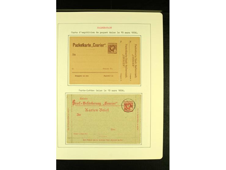 HALBERSTADT 1896, ungebrauchte und gestempelte Sammlung mit 4 Ganzsachen, gute Erhaltung