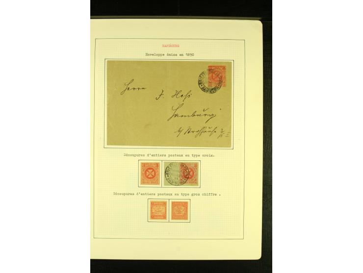 Privat-Beförderung / HAMMONIA II 1888/95, ungebrauchte und gestempelte Sammlung mit Briefen und Ganzsachen sowie einigen Prob