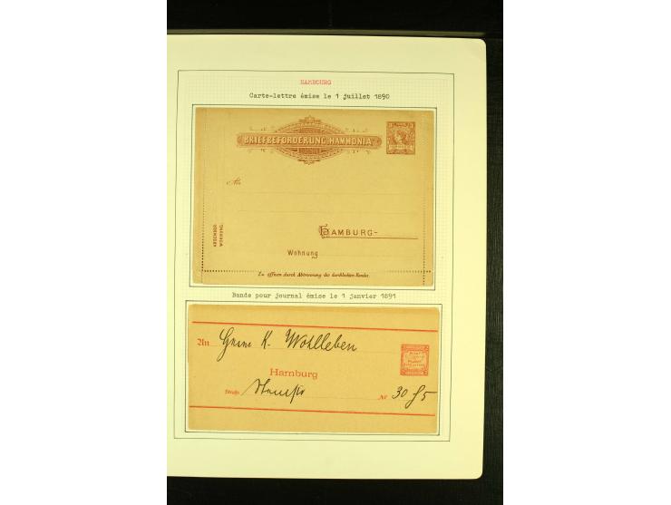 Privat-Beförderung / HAMMONIA II 1888/95, ungebrauchte und gestempelte Sammlung mit Briefen und Ganzsachen sowie einigen Prob