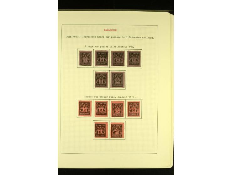 KARLSRUHE 1886/99, schöne ungebrauchte und gestempelte Sammlung mit Briefen und Ganzsachen, dabei einige Besonderheite wie Zä
