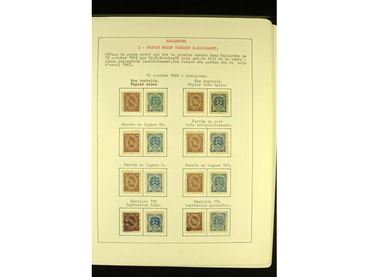 KARLSRUHE 1886/99, schöne ungebrauchte und gestempelte Sammlung mit Briefen und Ganzsachen, dabei einige Besonderheite wie Zä