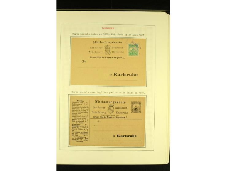 KARLSRUHE 1886/99, schöne ungebrauchte und gestempelte Sammlung mit Briefen und Ganzsachen, dabei einige Besonderheite wie Zä