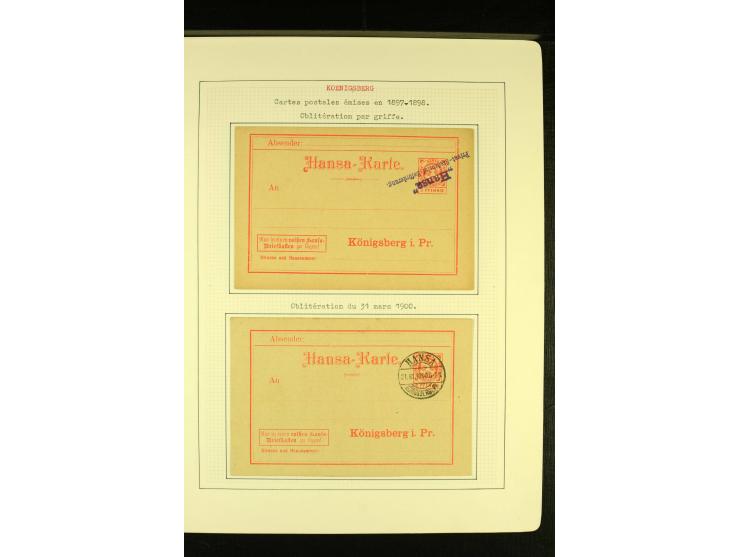 KÖNIGSBERG 1894/97, schöne ungebrauchte und gestempelte Sammlung mit Briefen und Ganzsachen, gute Erhaltung