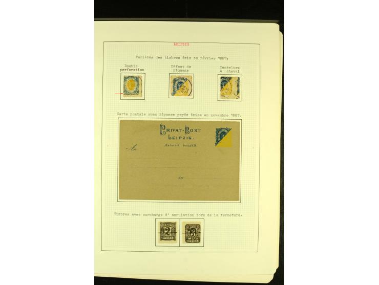 LEIPZIG Express-Packet-Verkehr 1886/1913, ungebrauchte und gestempelte Sammlung mit 4 Paketbegleitscheinen, gute Erhaltung 