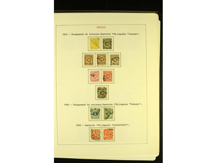LEIPZIG Express-Packet-Verkehr 1886/1913, ungebrauchte und gestempelte Sammlung mit 4 Paketbegleitscheinen, gute Erhaltung 
