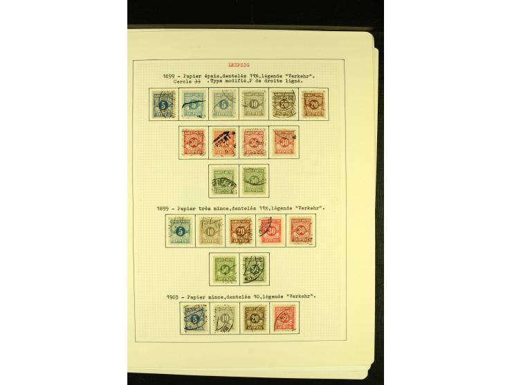 LEIPZIG Express-Packet-Verkehr 1886/1913, ungebrauchte und gestempelte Sammlung mit 4 Paketbegleitscheinen, gute Erhaltung 