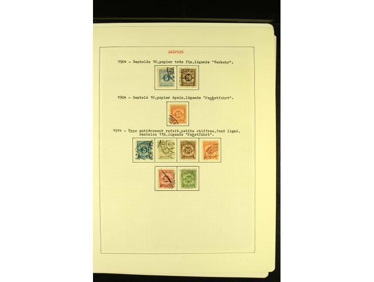 LEIPZIG Express-Packet-Verkehr 1886/1913, ungebrauchte und gestempelte Sammlung mit 4 Paketbegleitscheinen, gute Erhaltung 