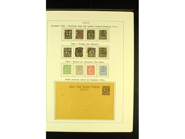 LEIPZIG Express-Packet-Verkehr 1886/1913, ungebrauchte und gestempelte Sammlung mit 4 Paketbegleitscheinen, gute Erhaltung 