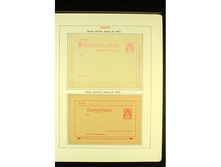 LIEGNITZ 1896/98, kleine ungebrauchte und gestempelte Sammlung mit Ganzsachen sowie Mi.-Nr. 2 mit schräg eingesetzter Wertzif