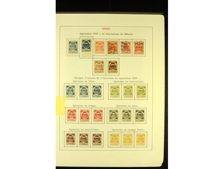 HANSA 1897/1900, ungebrauchte und gestempelte Sammlung mit vier Ganzsachen, gute Erhaltung