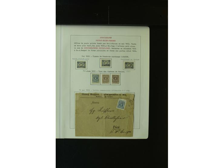 LUDWIGSHAFEN 1895/96, kleine ungebrauchte und gestempelte Sammlung inkl. Mi.-Nr. 2 auf Brief, meist gute Erhaltung