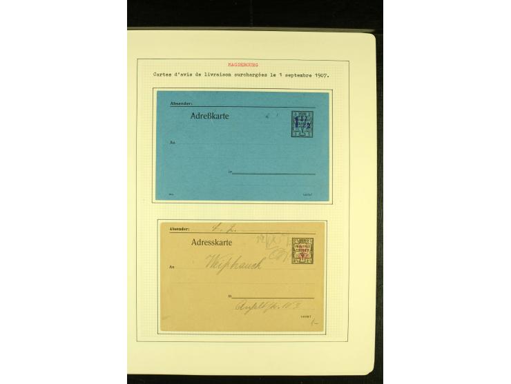  MAGEDBURG Privatpost COURIER 1906/07, vorwiegend ungebrauchte Sammlung mit 15 Ganzsachen, gute Erhaltung