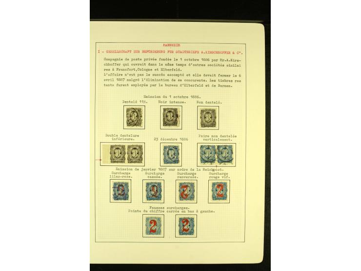 MANNHEIM 1886/1906, ungebrauchte und gestempelte Sammlung mit einigen Besonderheiten sowie 6 Briefen bzw. Ganzsachen, gute Er
