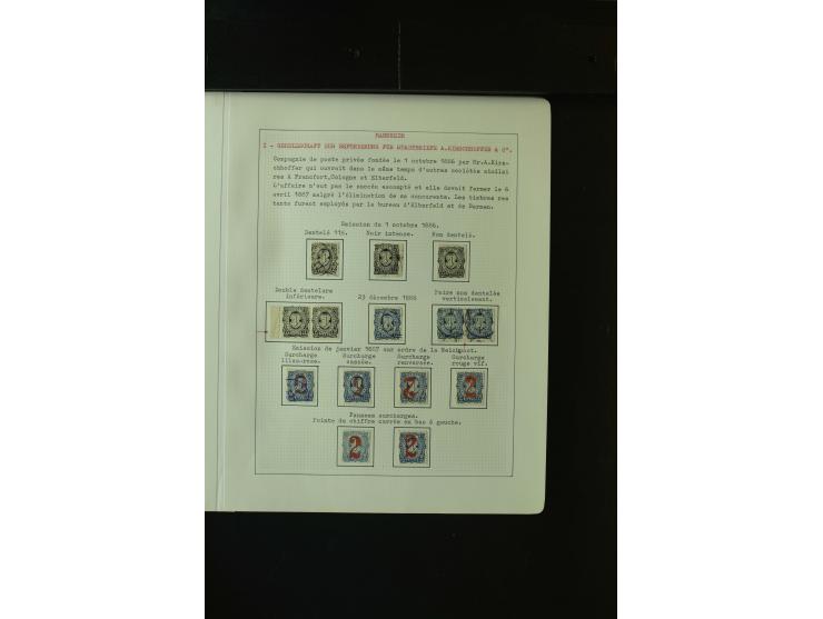 MANNHEIM 1886/1906, ungebrauchte und gestempelte Sammlung mit einigen Besonderheiten sowie 6 Briefen bzw. Ganzsachen, gute Er