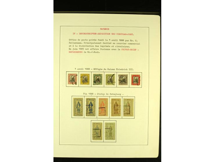MAINZ Druckschriften-Expedition und Circulair-Post, vorwiegend gestempelte Sammlung mit Mi.-Nr. 7-12 gestempelt, meist gute E