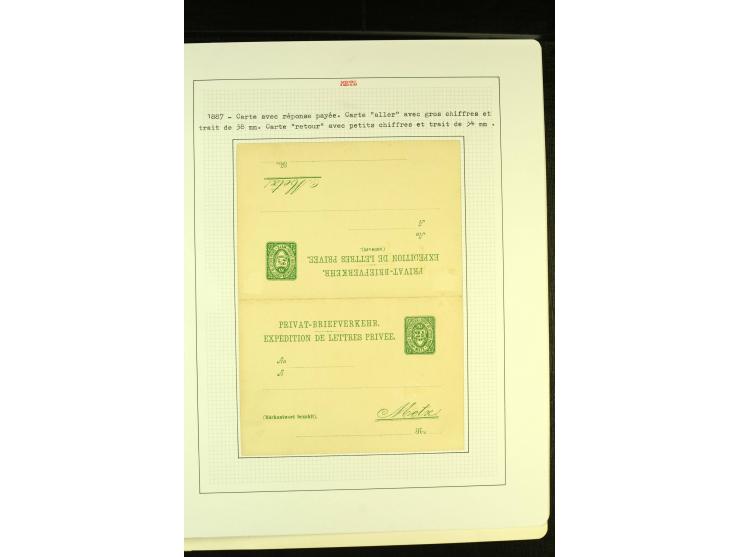  METZ 1886/96, umfangreiche Sammlung Ganzsachen mit insgesamt 36 Stück, meist gute Erhaltung