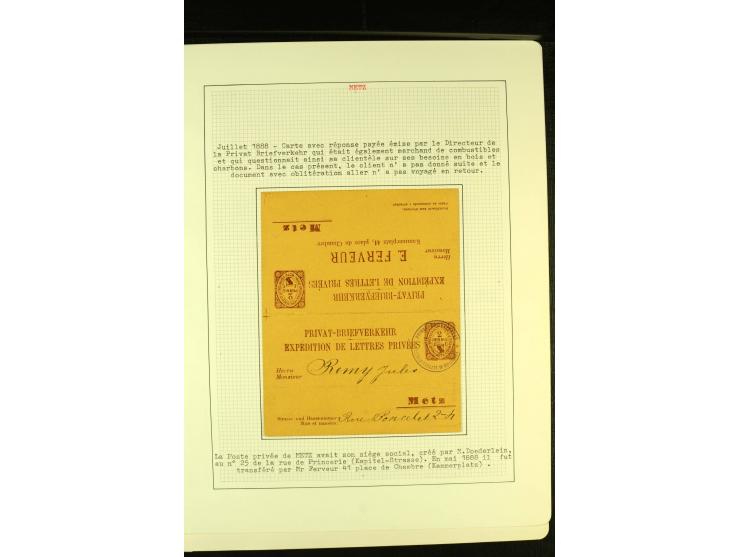  METZ 1886/96, umfangreiche Sammlung Ganzsachen mit insgesamt 36 Stück, meist gute Erhaltung