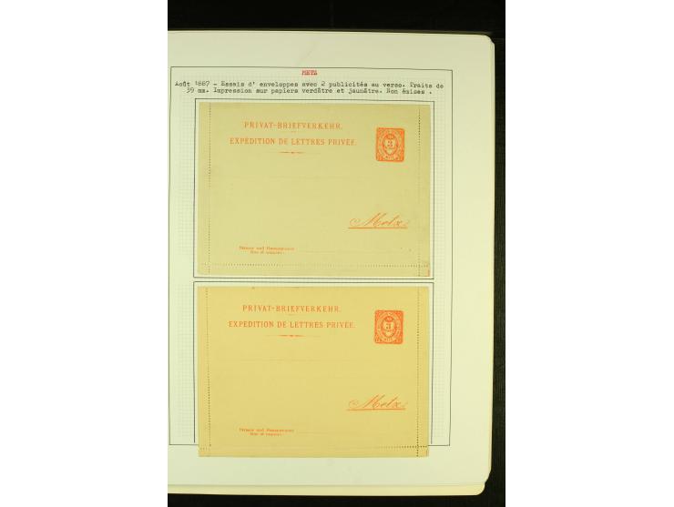  METZ 1886/96, umfangreiche Sammlung Ganzsachen mit insgesamt 36 Stück, meist gute Erhaltung