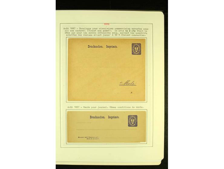  METZ 1886/96, umfangreiche Sammlung Ganzsachen mit insgesamt 36 Stück, meist gute Erhaltung