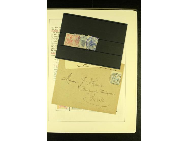 MÜHLHAUSEN (ELSASS) 1895, Herion Familienwappen 2-3 Pfg., interessante ungebrauchte und gestempelte Sammlung, dabei Mi.-Nr. 1