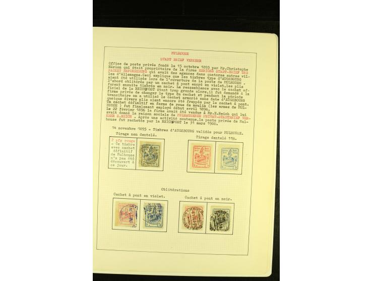 MÜHLHAUSEN (ELSASS) 1895, Herion Familienwappen 2-3 Pfg., interessante ungebrauchte und gestempelte Sammlung, dabei Mi.-Nr. 1