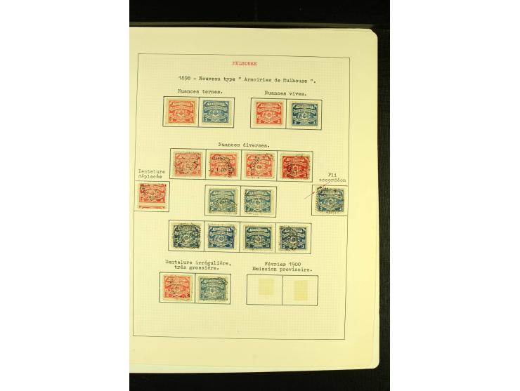 1898, Neue Wappenzeichnung 2-3 Pfg. ungebrauchte und gestempelte Sammlung mit 6 Briefen bzw. Karten, dabei ein Brief von der 