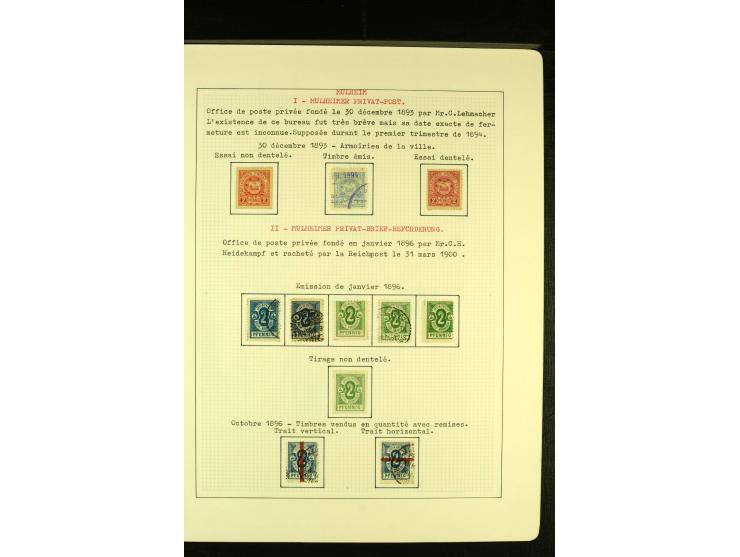 MÜHLHEIM (RHEIN) 1893/96, ungebrauchte und gestempelte Sammlung mit zwei Ganzsachen, gute Erhaltung