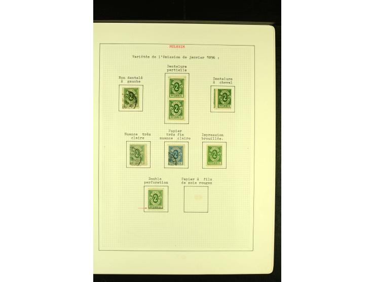 MÜHLHEIM (RHEIN) 1893/96, ungebrauchte und gestempelte Sammlung mit zwei Ganzsachen, gute Erhaltung