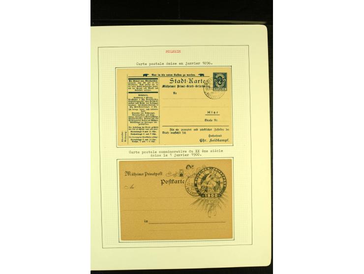 MÜHLHEIM (RHEIN) 1893/96, ungebrauchte und gestempelte Sammlung mit zwei Ganzsachen, gute Erhaltung