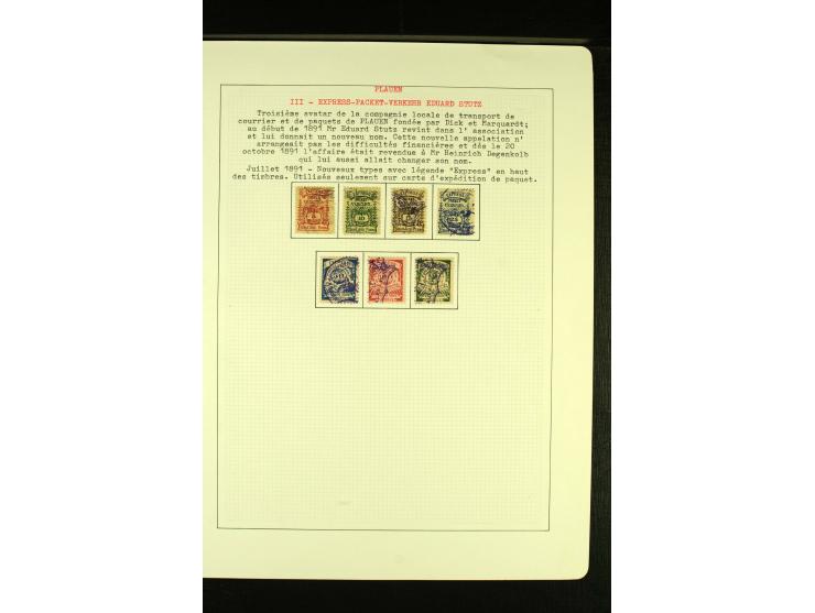 PLAUEN Express-Packet-Verkehr 1891, 5-200 Pfg., sauber gestempelt, gute Erhaltung