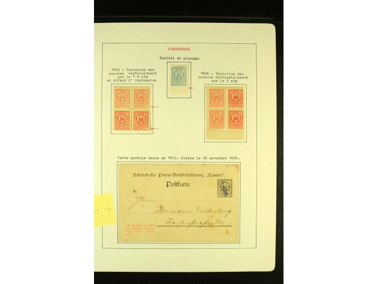 SCHÖNEBECK 1895, ungebrauchte Sammlung mit einer gebrauchten Ganzsache, gute Erhaltung