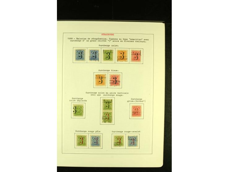 1886/87, Wappenzeichnung interessante ungebrauchte und gestempelte Sammlung ex Mi.-Nr. 1-4 und 12-15, dabei Bogenteile, 5 Bri