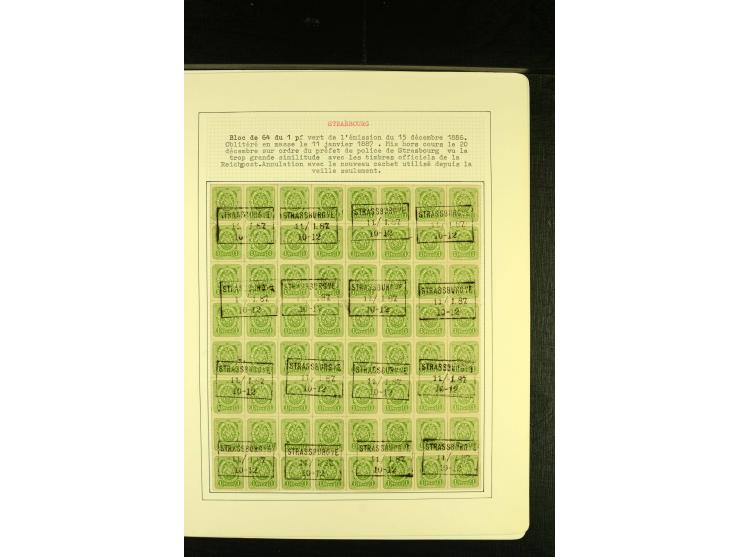1886/87, Wappenzeichnung interessante ungebrauchte und gestempelte Sammlung ex Mi.-Nr. 1-4 und 12-15, dabei Bogenteile, 5 Bri